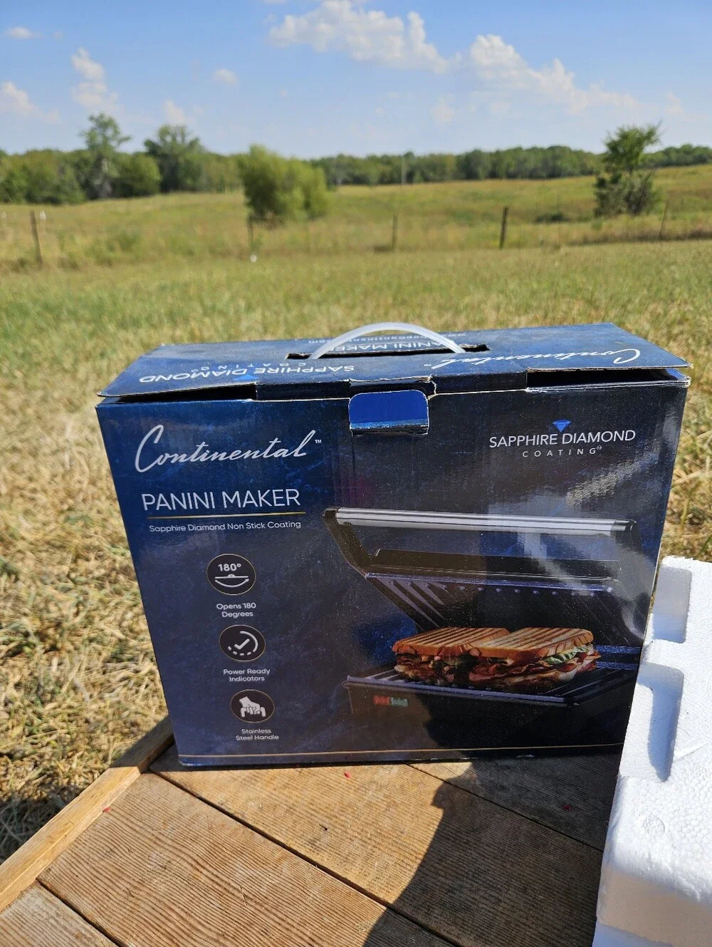 Continental Panini Maker Electric Grill Press Sapphire Diamond Non-Stick 180°